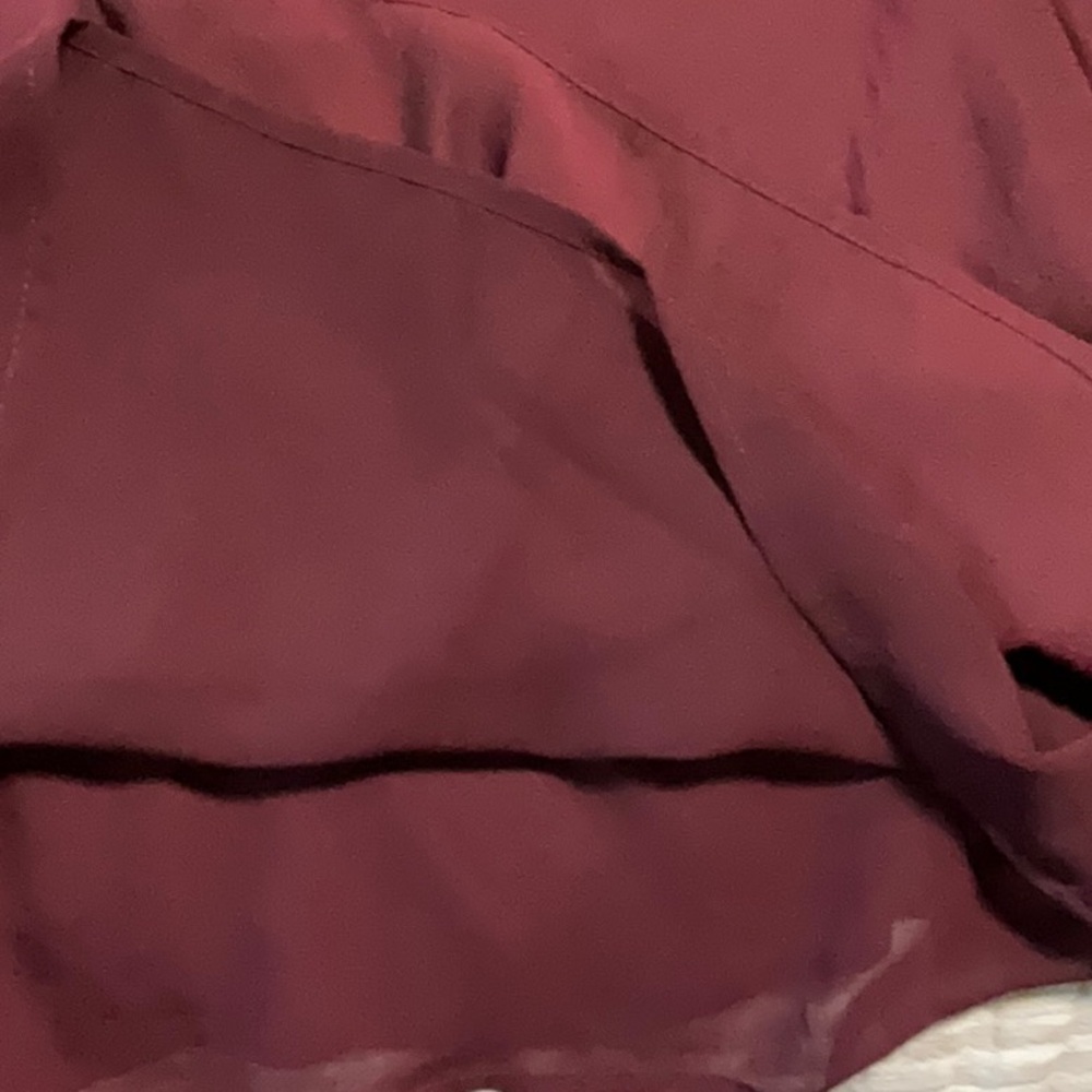 Loft Burgundy Tunic Dress L - Picture 9 of 9